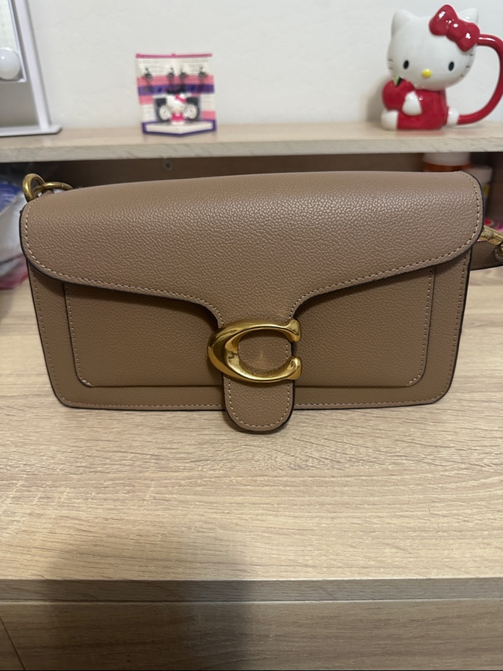 Leather Shoulder Bag with Gold Hardware - not real but good quality fake.